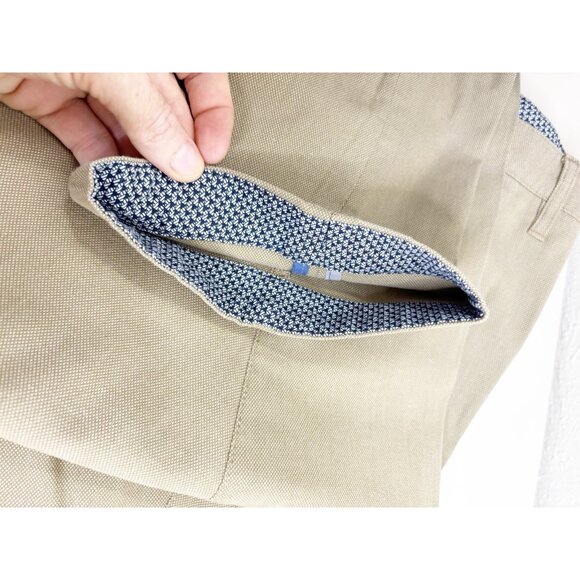 Ted Baker 36R (Actual 36x31) Holclas Khaki Textured Dress Pants  Drycleaned  EUC - Picture 12 of 13